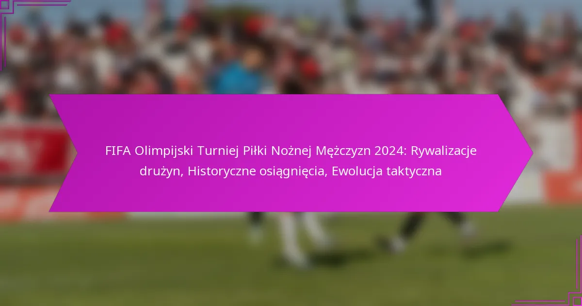 FIFA Olimpijski Turniej Piłki Nożnej Mężczyzn 2024: Rywalizacje drużyn, Historyczne osiągnięcia, Ewolucja taktyczna